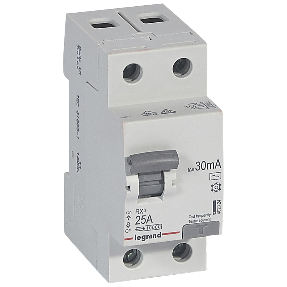 RX3 ВДТ 30мА 25А 2П АС Legrand RX3 ВДТ 30мА 25А 2П АС Legrand