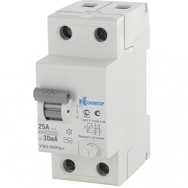 УЗО-100Про, 2P, 25A, Idn-30mA, тип AC УЗО-100Про, 2P, 25A, Idn-30mA, тип AC